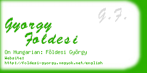 gyorgy foldesi business card